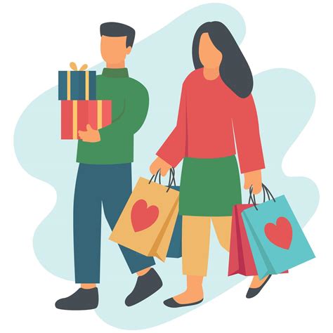 Shopping with My Love 55207612 Vector Art at Vecteezy