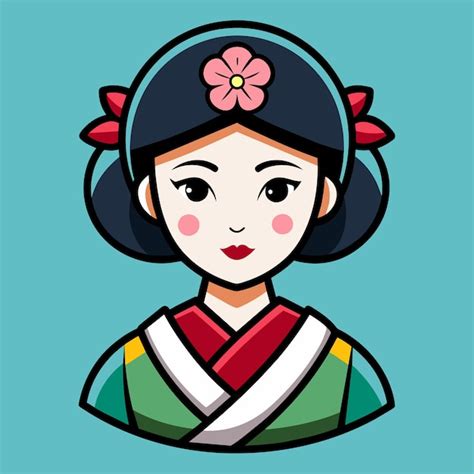 Pretty chinese girl in mandarin gown with chinese new year hand drawn ...