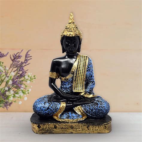 Buy SPLICE Polyresin Buddha Statue for Home Decor Gift Sitting Buddha ...