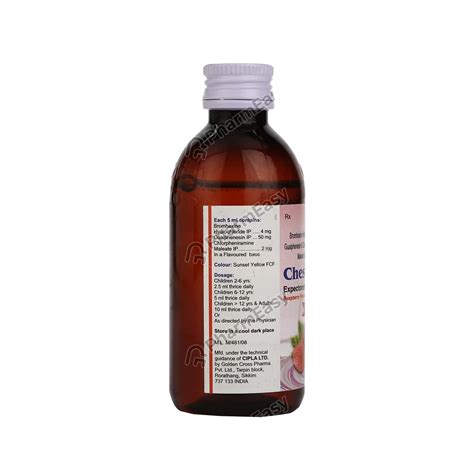 Cheston Raspberry Flavour Sugar Free Bottle Of 100ml Expectorant: Uses ...
