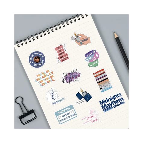 Buy 50Pcs Album Midnights Stickers for Kids, Pop Taylor Singer Popular ...