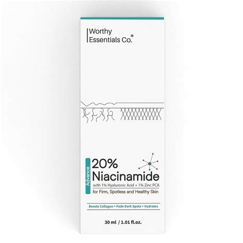 Worthy Essentials Co. Advanced Niacinamide 20% with + 1% Hyaluronic ...