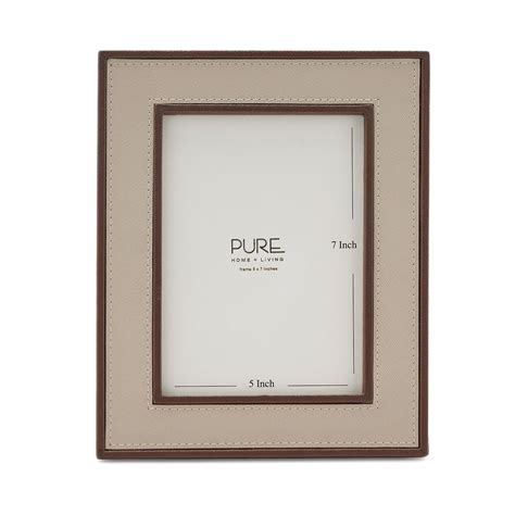 Shop Beige Faux Leather Photo Frame - Large - at Best Price Online in India