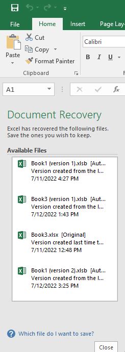 Image result for Restore Excel Files Using File History