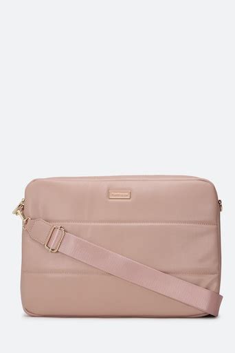 Buy Women Pink Textured Casual Laptop Bag Online - 762346 | Van Heusen