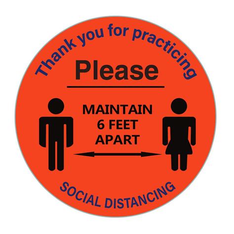 Social Distancing Sign - Please Keep a Safe 6 Foot India | Ubuy