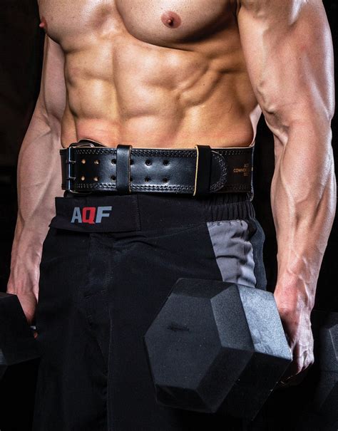 AQF Weight Lifting Leather Belt 4" Cowhide Black – AQF Sports