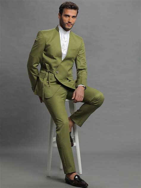 Green Designer 2 Piece Suit for Weddings & Special Events