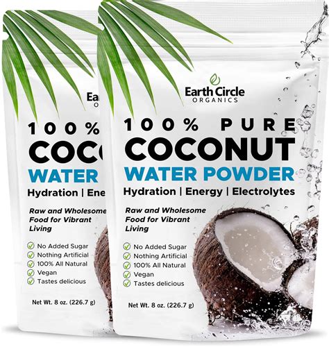 Amazon.com : Pure Natural Coconut Water Powder - Young Dried Unsweetened Electrolytes powder for ...
