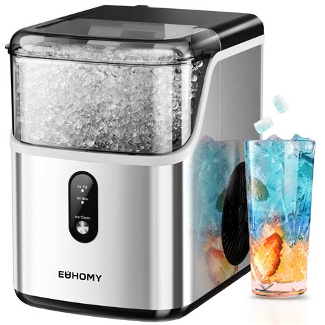 EUHOMY Nugget Ice Makers Countertop, Pebble Ice Maker Machine with ...