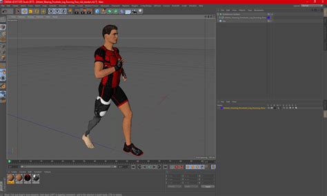 3D Athlete Wearing Prosthetic Leg Running Pose model | 3D Molier ...