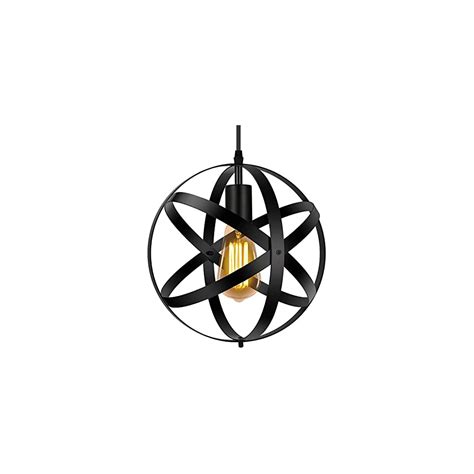 Crybeno Industrial Black Pendant Light, Vintage Spherical India | Ubuy