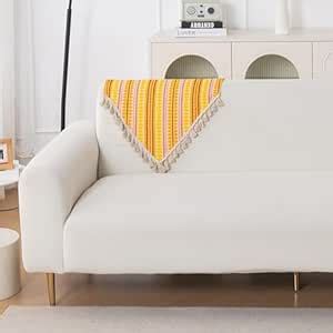 HOKIPO 'Artisan Boho Series' Sofa Backrest Cover with Tassel | 450 GSM ...