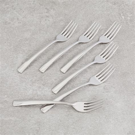 Buy FNS Solo Solid Dessert Forks - Set of 6 from FNS at just INR 627.0
