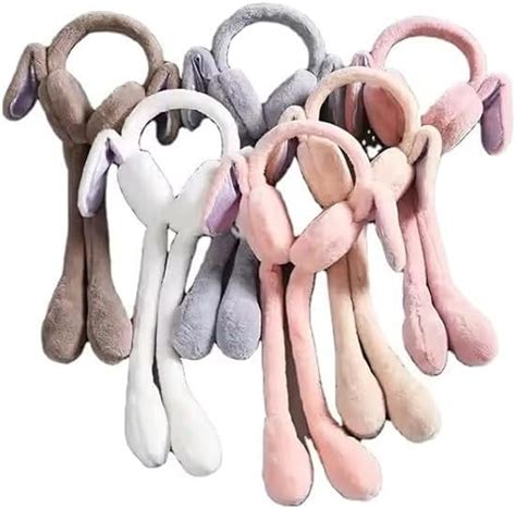 Buy DIGIVEENAL Cute Rabbit Plush Earmuffs for Kids – Ear Movement ...