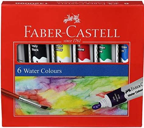 Faber-Castell Student Water Color - Pack of 6 (Assorted) : Amazon.in ...
