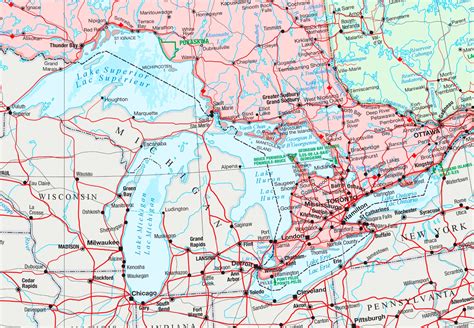 A Comprehensive Guide To The Great Lakes Area Map - Map of the Arctic ...
