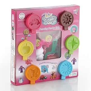 Chanak Clay Dough Creation Kit, 6 Bright Colours with Sculpting Figures ...