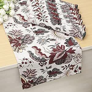 Buy HOKIPO Cotton Jacquard 6 Placemats with Runner for Dining Table 6 ...