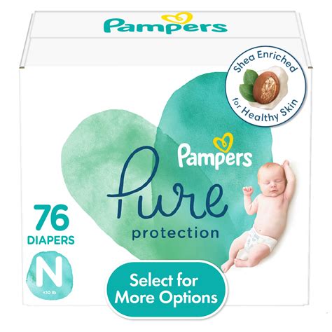Pampers Pure Diapers Size Newborn, 76 Count (Select for More Options ...