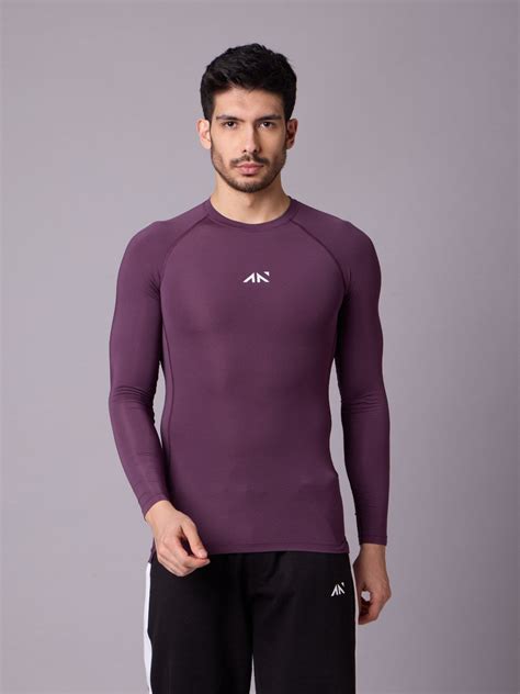 Buy Plum Compression Full Sleeve T-Shirt for Men – Gym Wear Online ...
