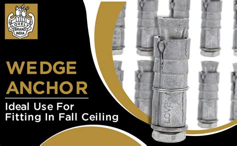 LOVELY® 6X40 MM Wedge Anchor Fastener Material: Zinc - Pack of 10 Pcs ...