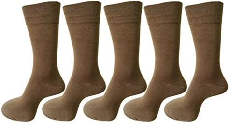 Buy RC. ROYAL CLASS Men's Calf Length Solid Khakhi Formal Cotton Socks ...