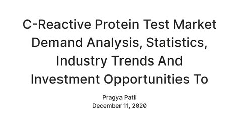 C-Reactive Protein Test Market Demand Analysis, Statistics, Industry ...
