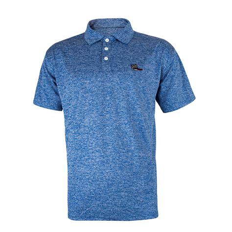 Heather Blue Polo shirt - Bob's Machine