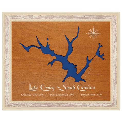 Lake Cooley, South Carolina Stained Wood and Distressed White Frame La ...