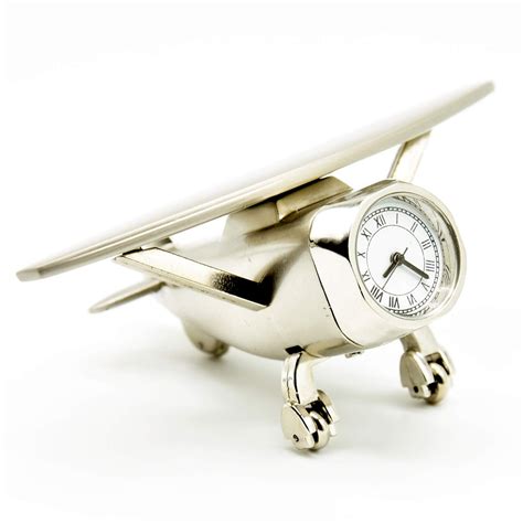 Metal Plane Paper Weight With Clock – Gifteeng