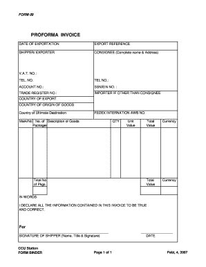 Fillable Online ccsindia PROFORMA INVOICE - bccsindiabbinb Fax Email ...