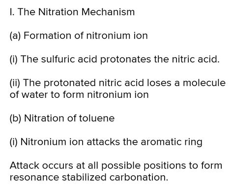 Synthesis m- nitrobenzene from toluene - Brainly.in