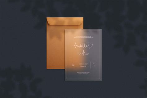 Free Transparent Invitation Card Mockup (PSD)