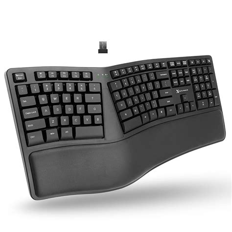 X9 Wireless Ergonomic Keyboard Split Keyboard With Cushioned Wrist Rest ...