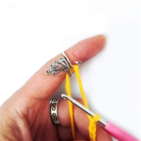 GeoGeoDIY 8 PCS Peacock Crochet Loop Ring for Finger India | Ubuy