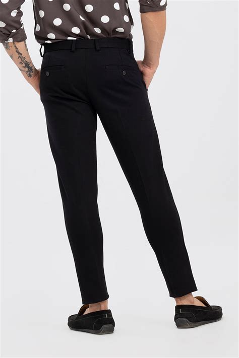 Buy Men's Active Black Stretch Pants Online | SNITCH