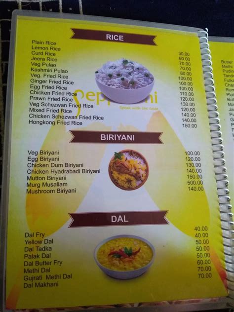 Menu at Pepperoni Restaurant, Balangir