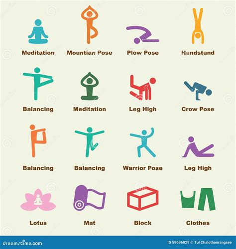 Yoga Elements Stock Vector - Image: 59696029