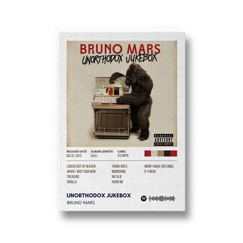 Unorthodox Jukebox Bruno Mars Album Poster – The Mortal Soul