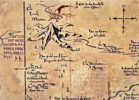 Tolkien Handwriting Font Maps: The Hobbit Kingdom of Middle Earth