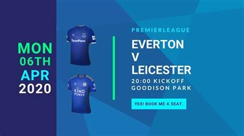 Everton V Leicester, Everton Goodison Park FC, Liverpool, 6 April