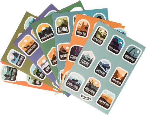 Amazon.com: National Park Sticker 63pcs All National Parks USA Complete ...