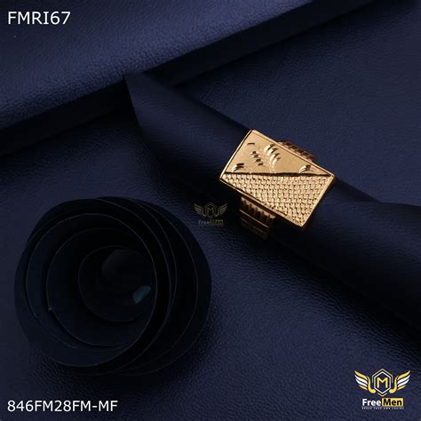 Freemen rectangle shape with tree design ring IGP - FMRI67 – Freemen®