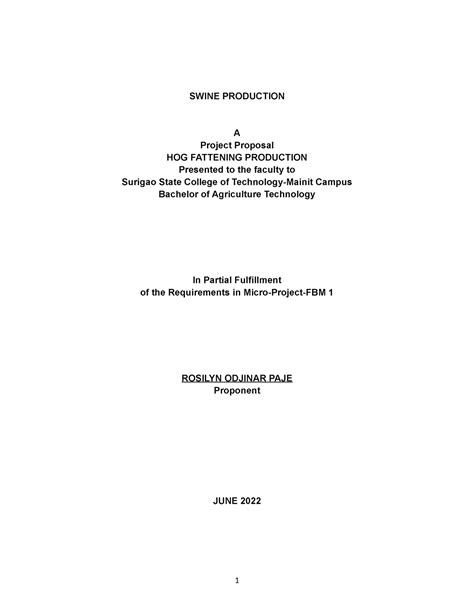 Business Proposal paje final-WPS Office - ####### SWINE PRODUCTION ...