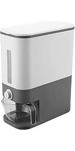 Buy IKTU Plastic Rice Dispenser Large Grain Container Storage Box With ...