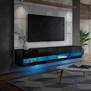Buy SHIYAO Floating TV Stand Wall Mounted for TVs up to 80, High Glossy ...