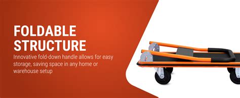 Bathla 150 Kg Capacity Steel Foldable Platform Trolley for Heavy Weight ...