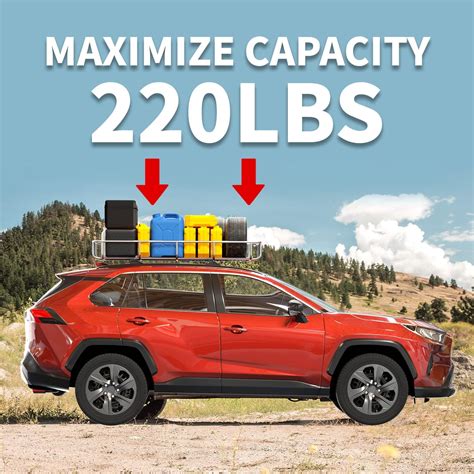 Buy KitsPro Heavy Duty 220LBS Car Roof Rack Cross Bars for 2019-2023 ...