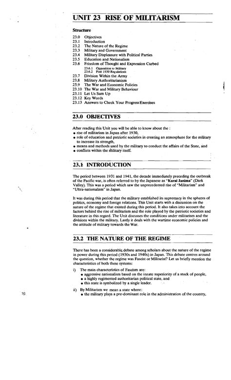 Rise of mil - Rise of mil - UNIT 23 Structure 23 Objectives 23 ...